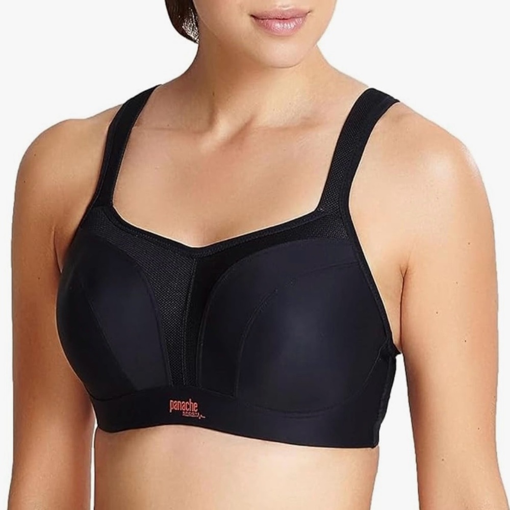 Panache High Impact Underwire Black Sports Bra 34E